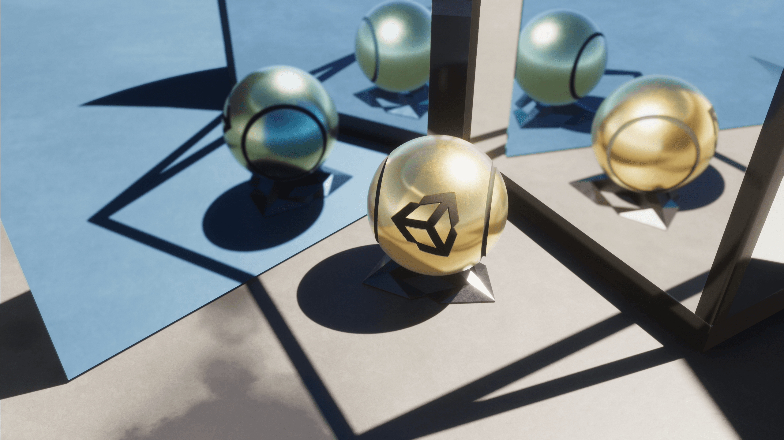 Unity branded raytraced ball image