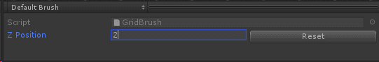 Setting the Z Position for the Brush.