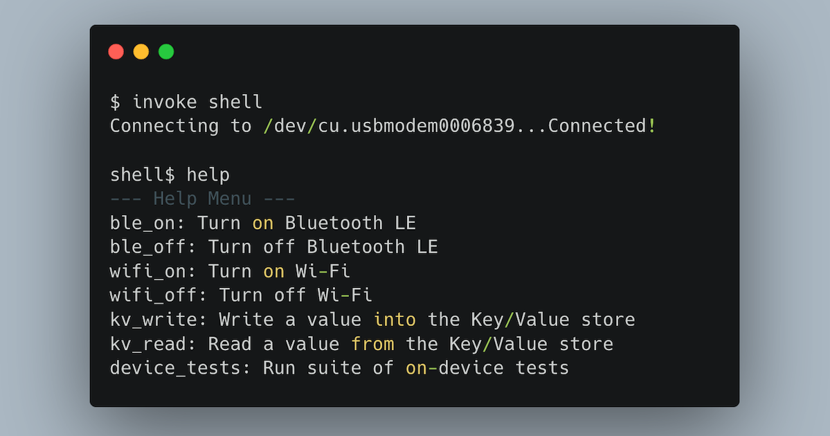 Building a Tiny CLI Shell for Tiny Firmware