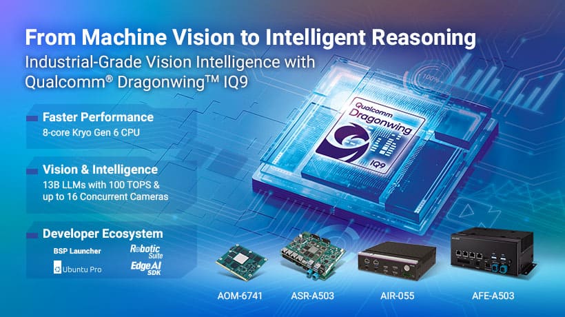 Advantech Introduces Dragonwing IQ9-Based Edge AI Solutions