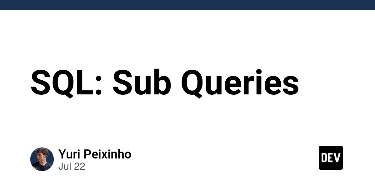 SQL: Sub Queries
