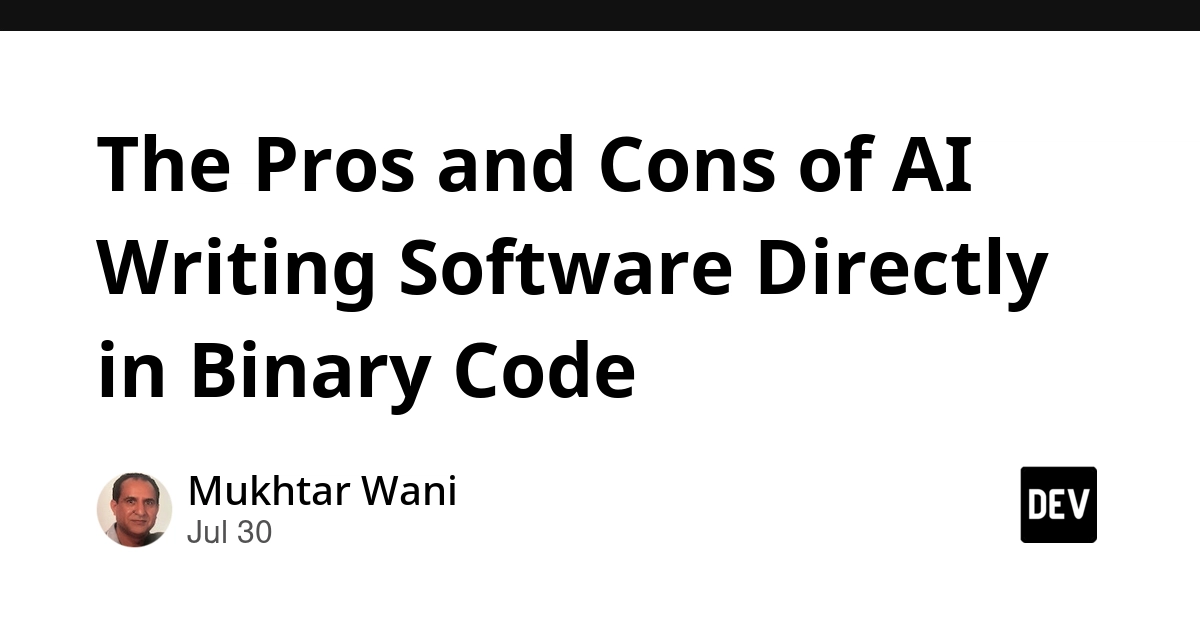 The Pros and Cons of AI Writing Software Directly in Binary Code