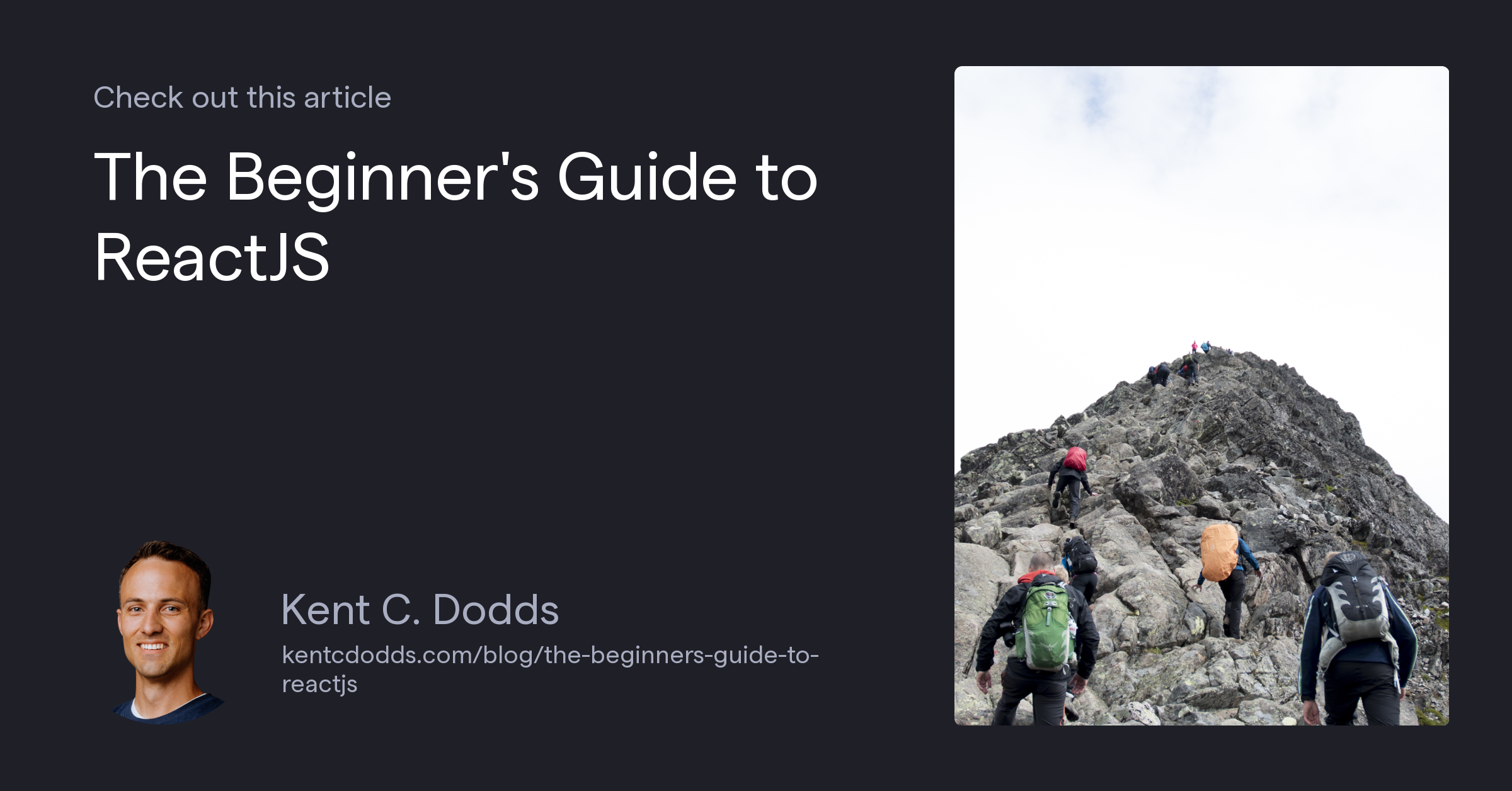 The Beginner's Guide to ReactJS