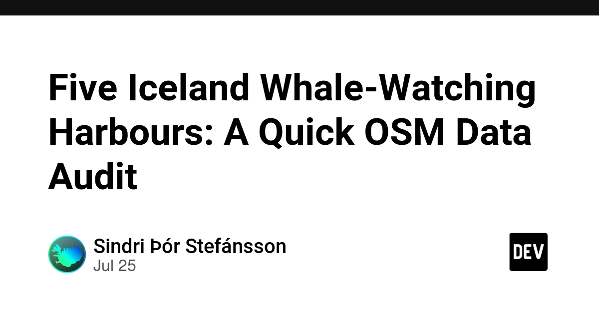Five Iceland Whale-Watching Harbours: A Quick OSM Data Audit