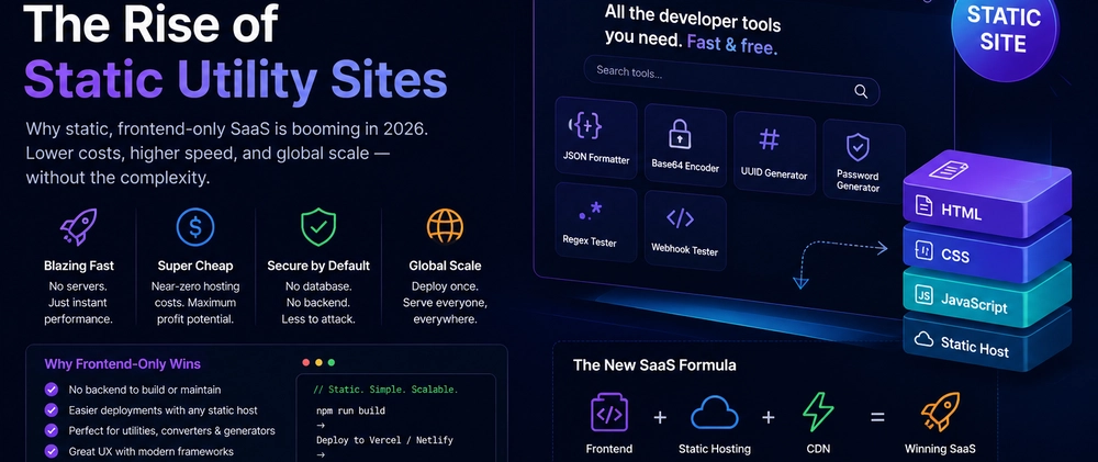 Cover image for Frontend-Only SaaS: The Rise of Static Utility Sites