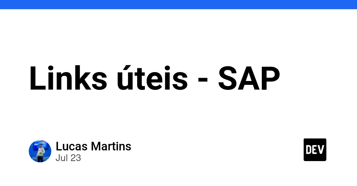Links úteis - SAP