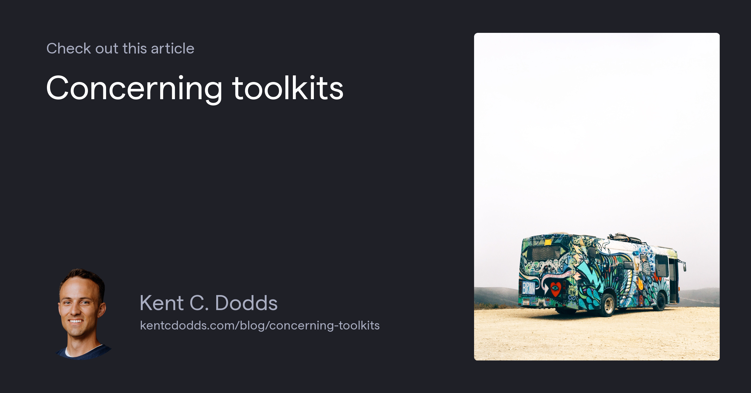 Concerning toolkits 🛠 📦