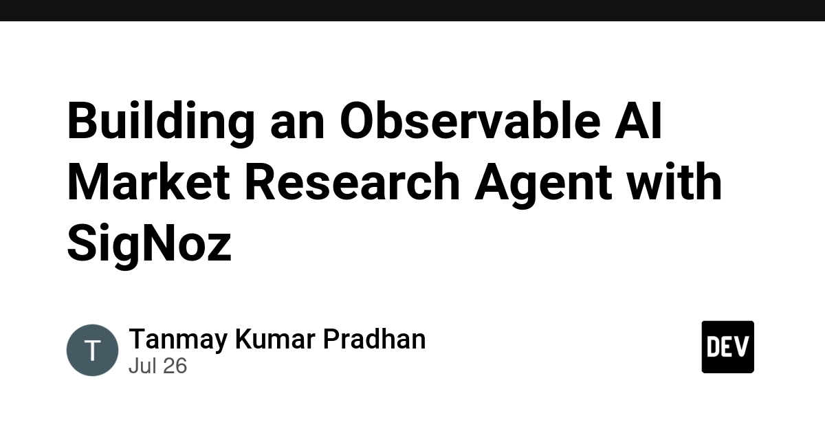 Building an Observable AI Market Research Agent with SigNoz