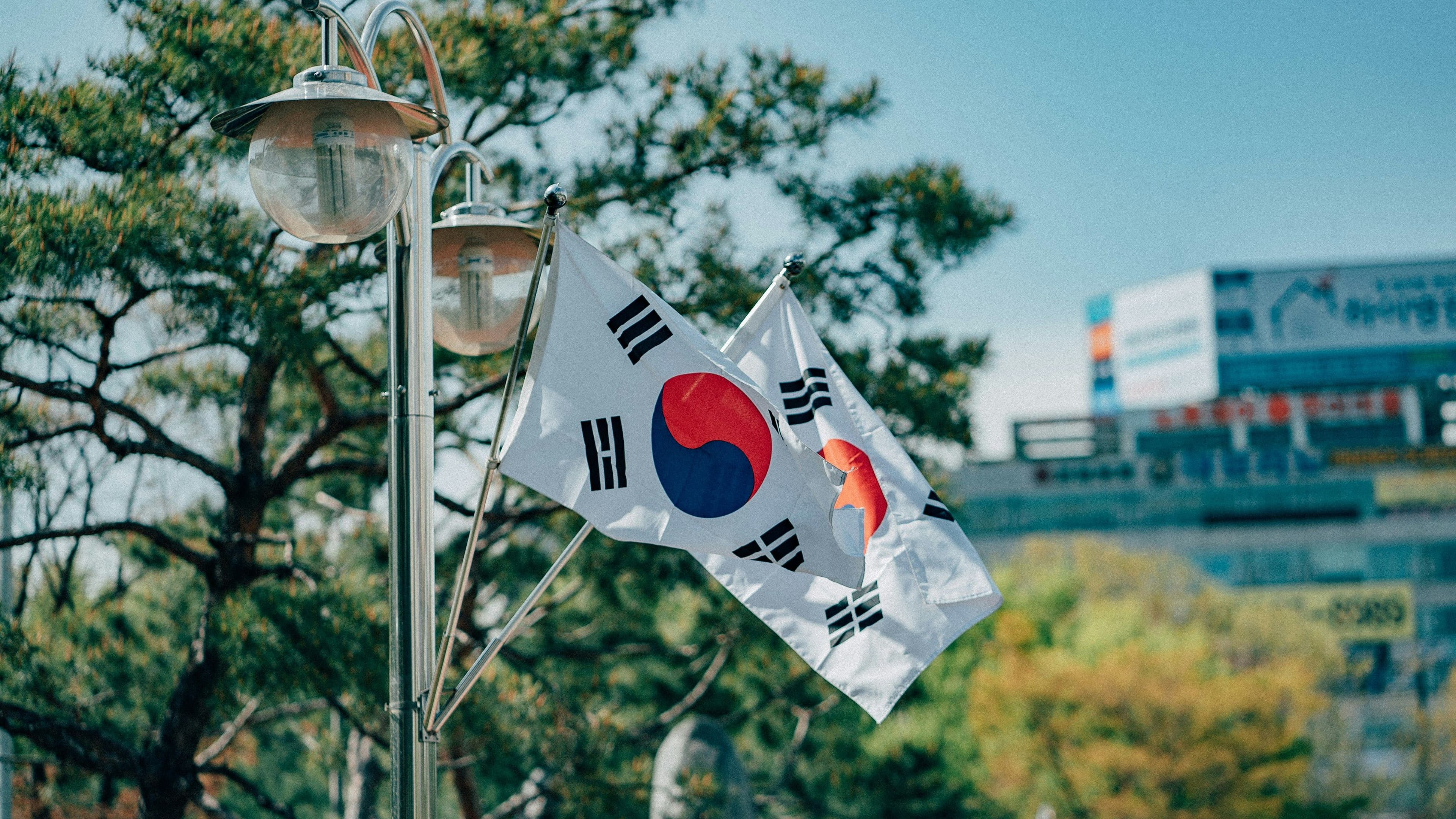 South Korea flag 16:9 (Daniel Bernard/Unsplash)