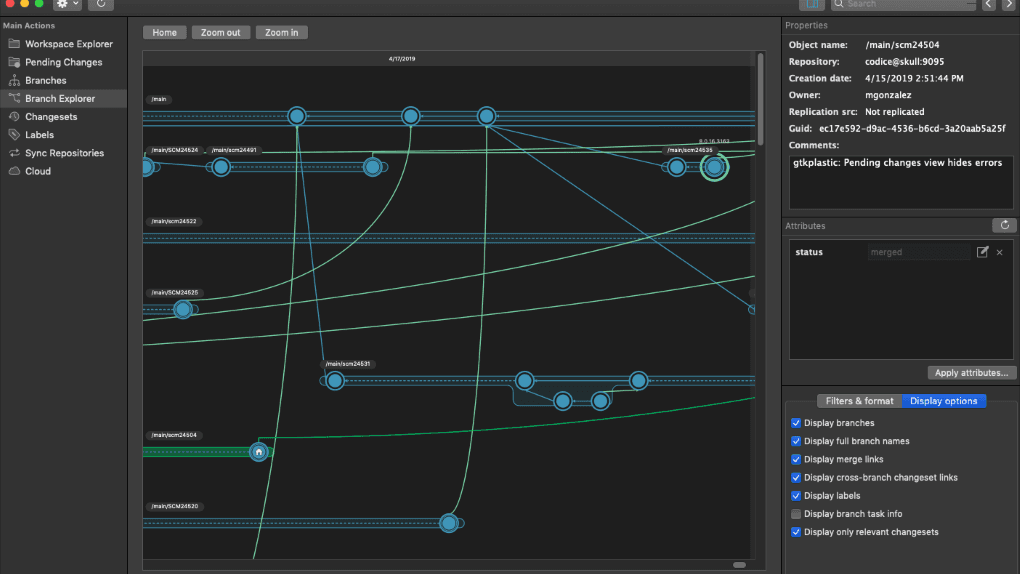 Branch Explorer in Unity Version Control