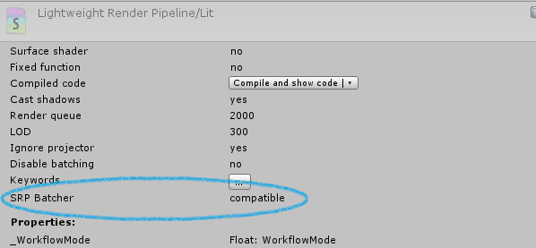SRP Batcher Compatibility