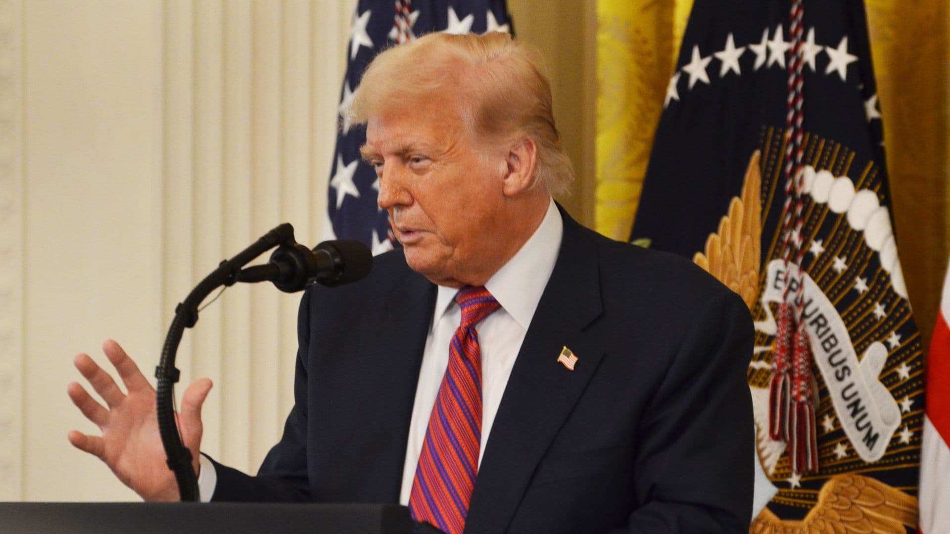President Donald Trump at the White House (Jesse Hamilton/CoinDesk)