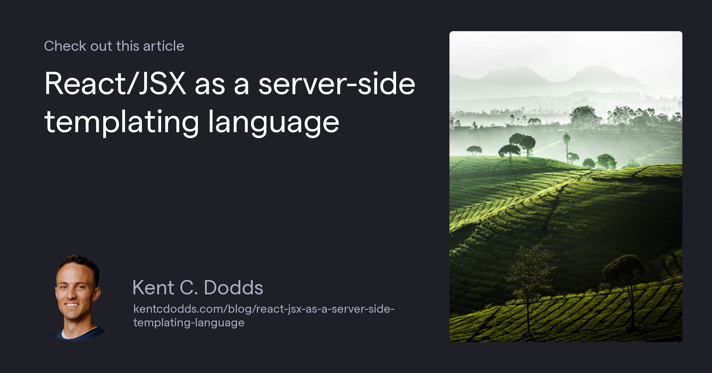 React/JSX as a server-side templating language