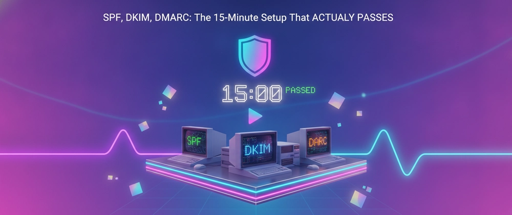 Cover image for SPF, DKIM, DMARC: the 15-minute setup that actually passes