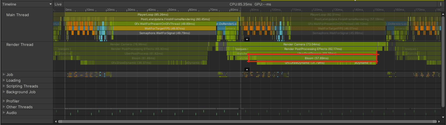 Render Camera is taking a huge amount of time and crosses the frame boundary