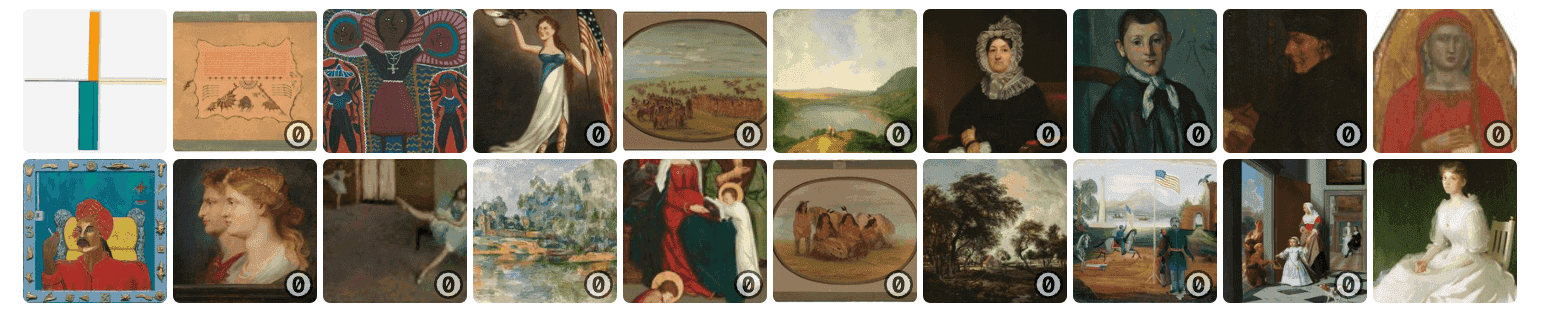 Render of painting in a table