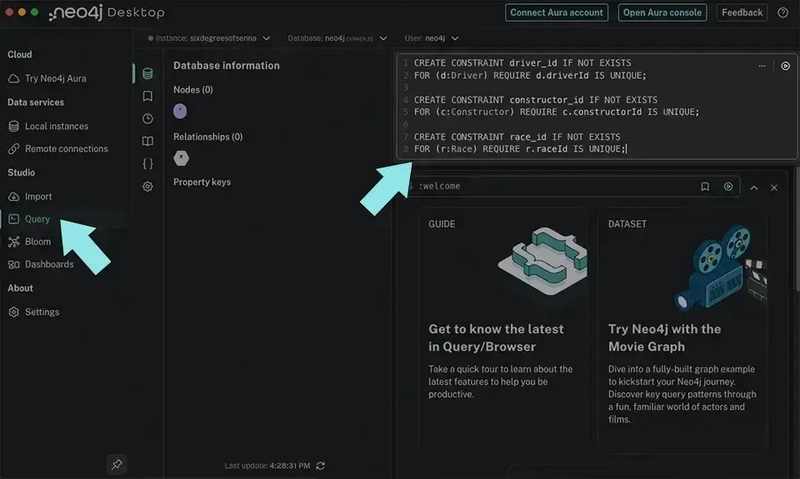 Neo4j Query Window