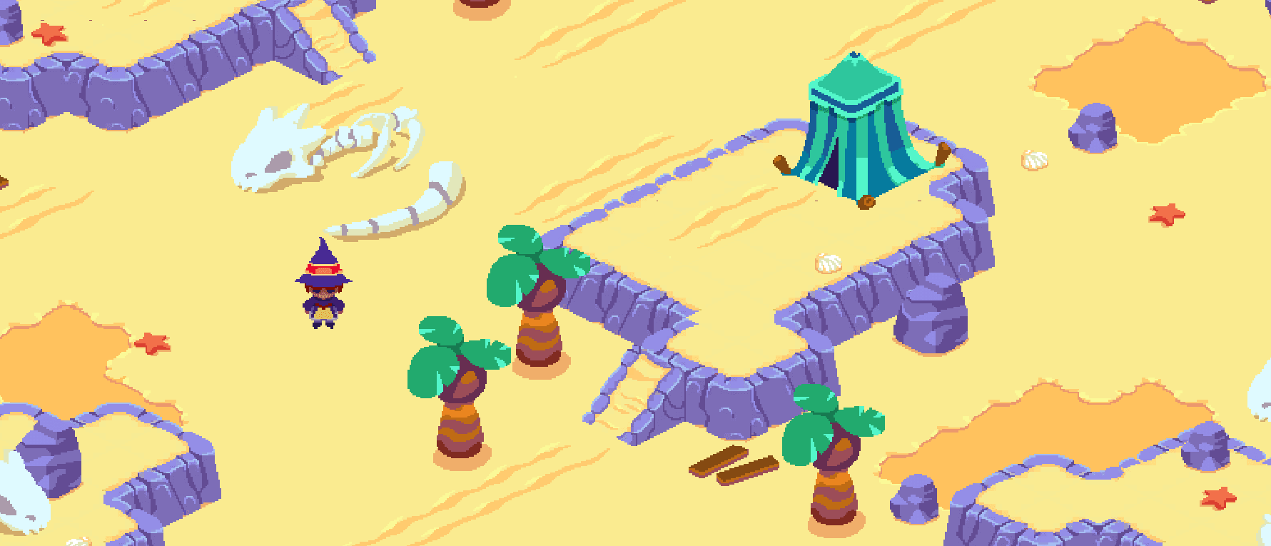 Sample tilemap in Play Mode