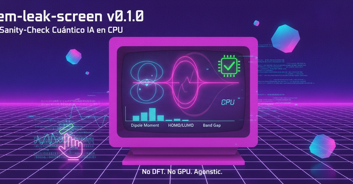qchem-leak-screen v0.1.0: sanity-check físico de propiedades cuánticas predichas por IA en CPU