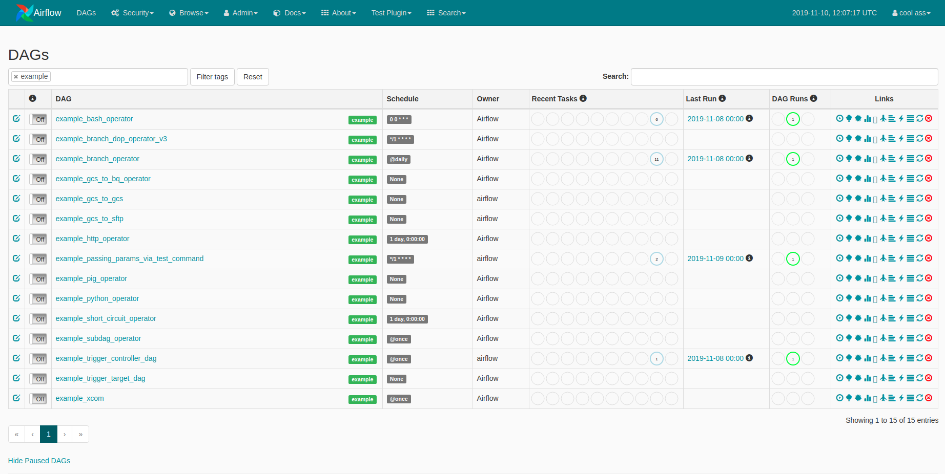 Add filter by DAG tags