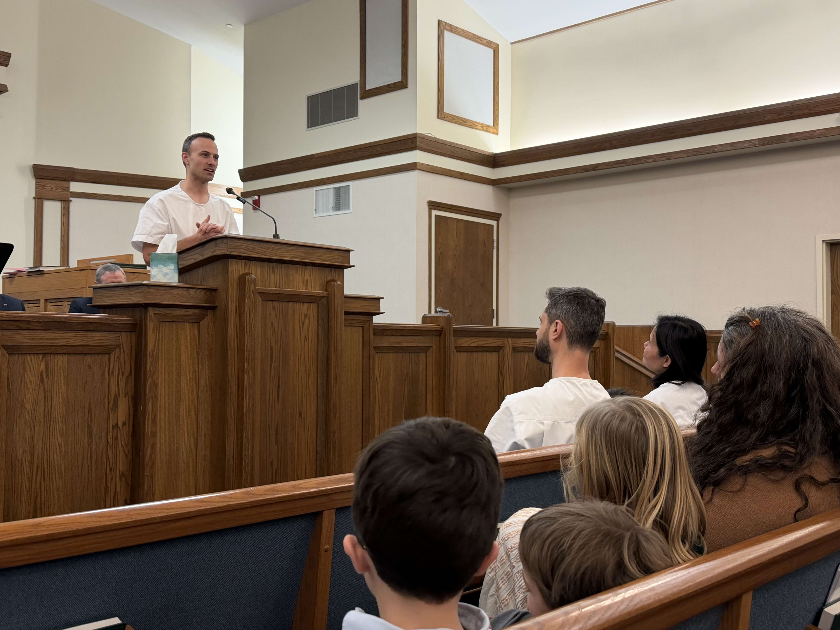 Kent speaking about baptism