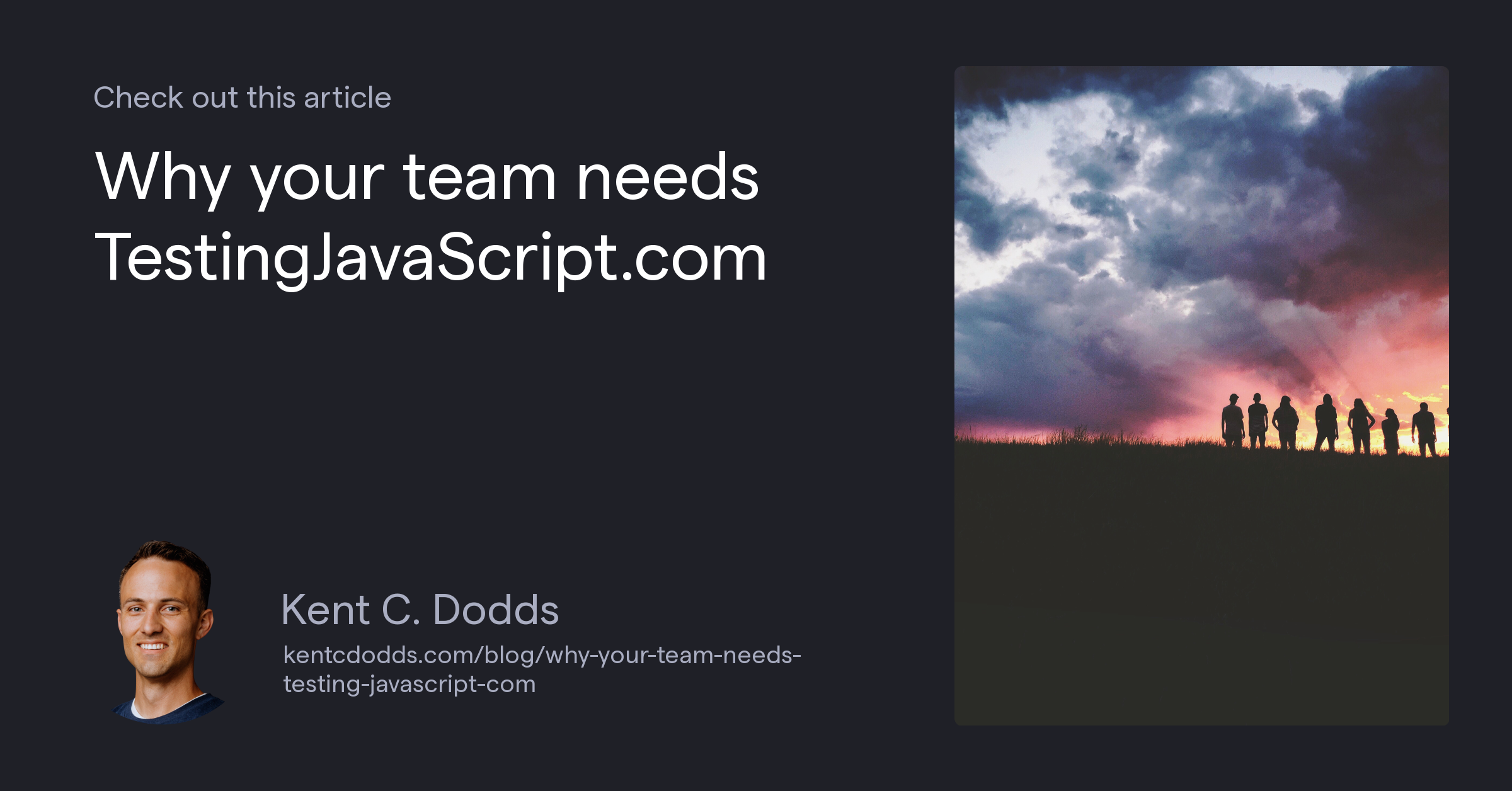 Why your team needs TestingJavaScript.com