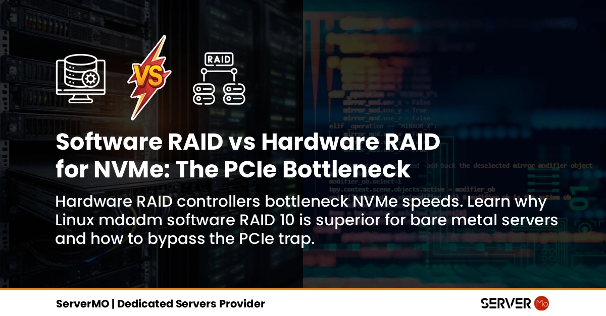 Software RAID vs Hardware RAID for NVMe: The PCIe Bottleneck