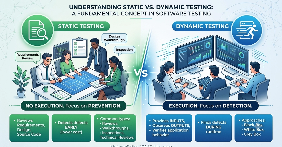 Understanding Static vs. Dynamic Testing: A Fundamental Concept in Software Testing