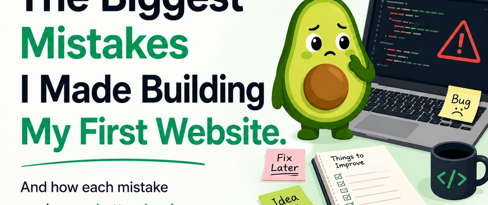 Cover image for 5 of the biggest mistakes i made in my first project.
