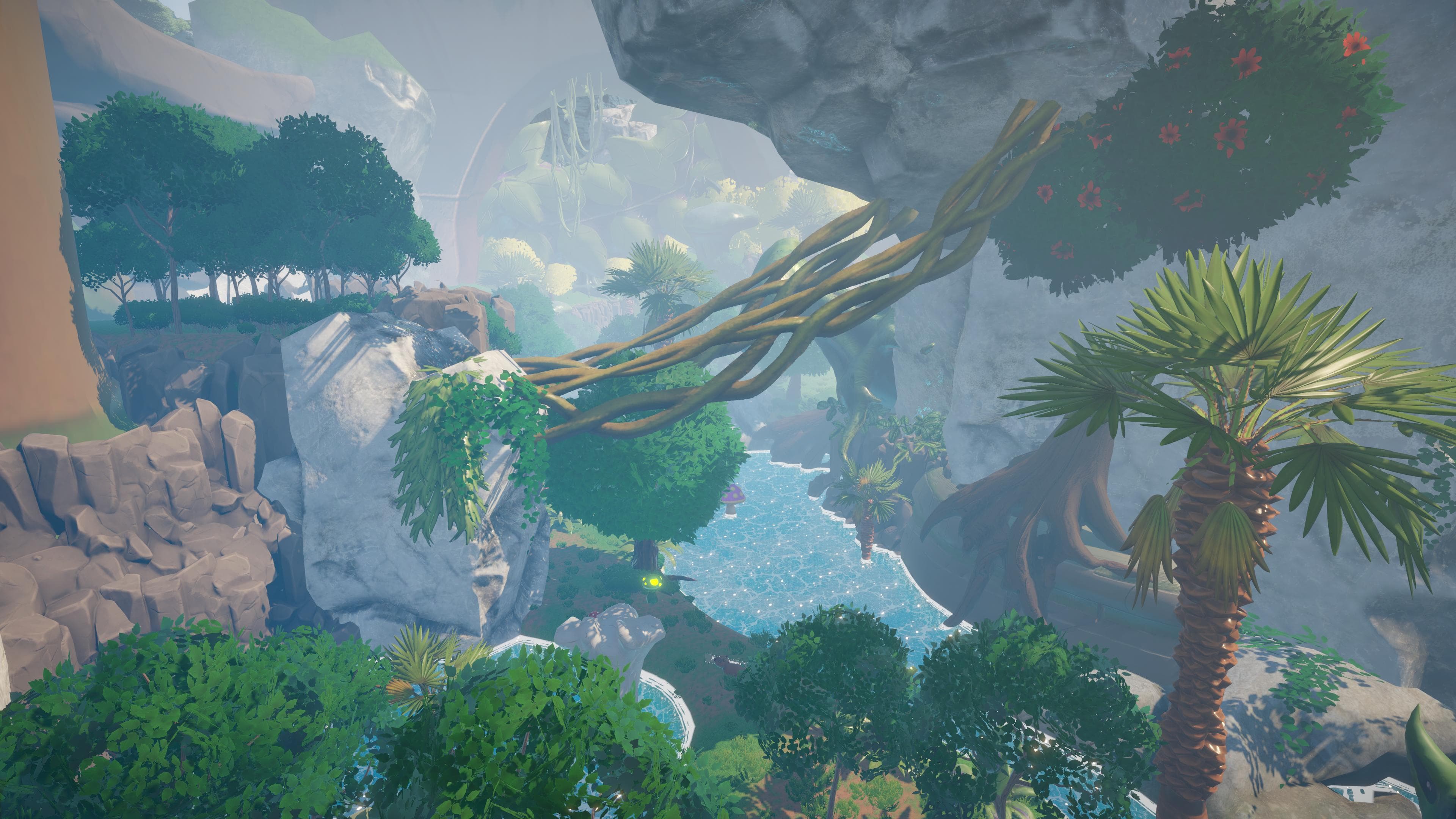 Still from Stratton Studios’s web game Project Prismatic showing animated natural world