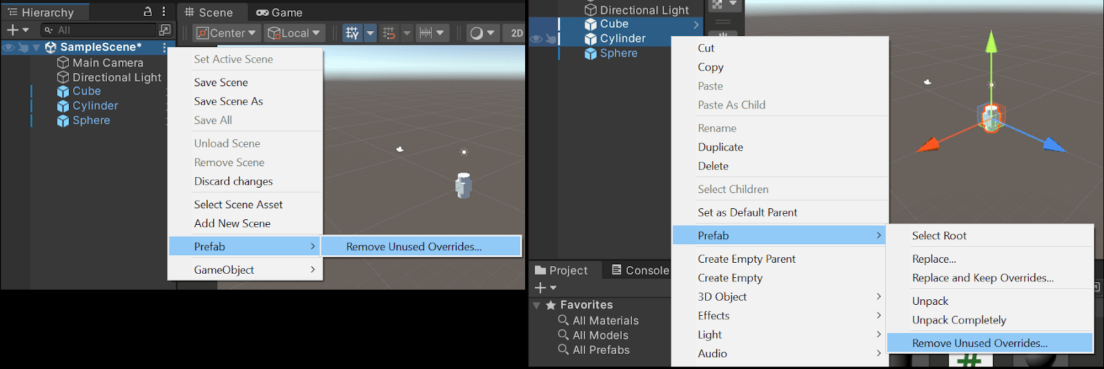 Remove unused Overrides