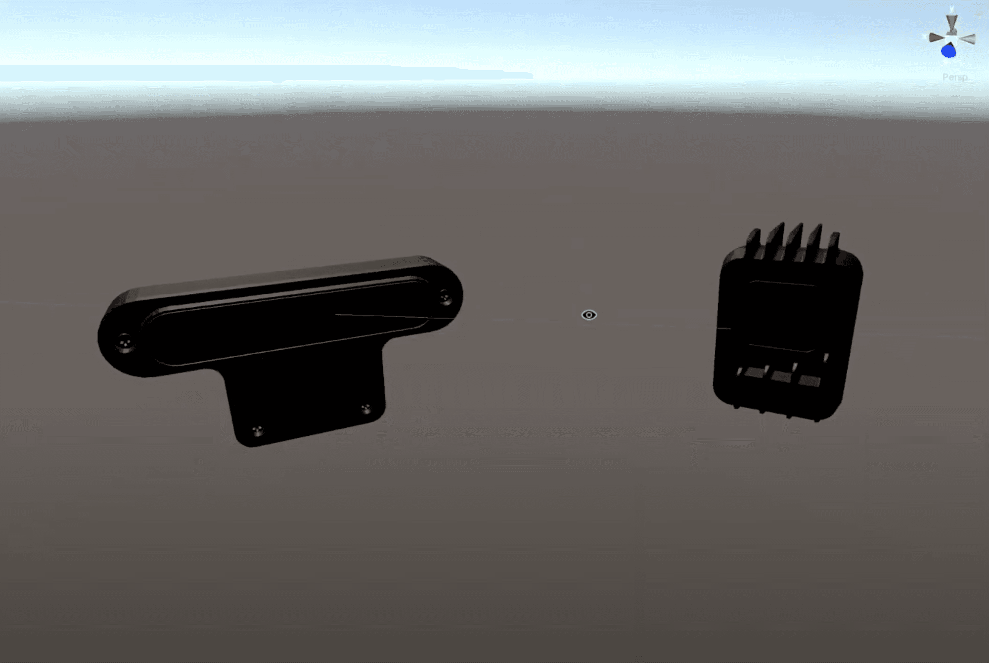 Grey background with 3D models of equipment
