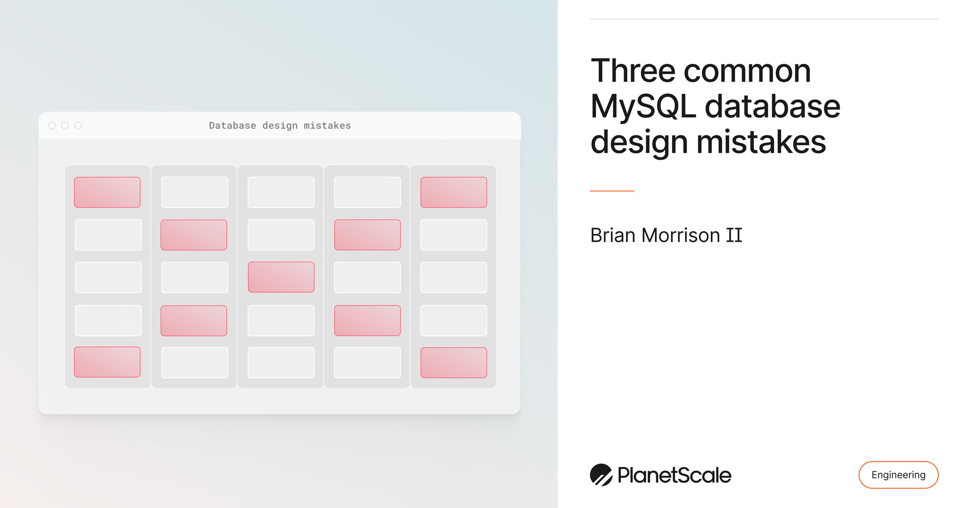 Three common MySQL database design mistakes
