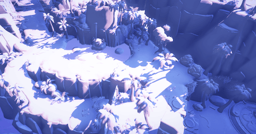 Lighting and global illumination information in a Survival Kids environment