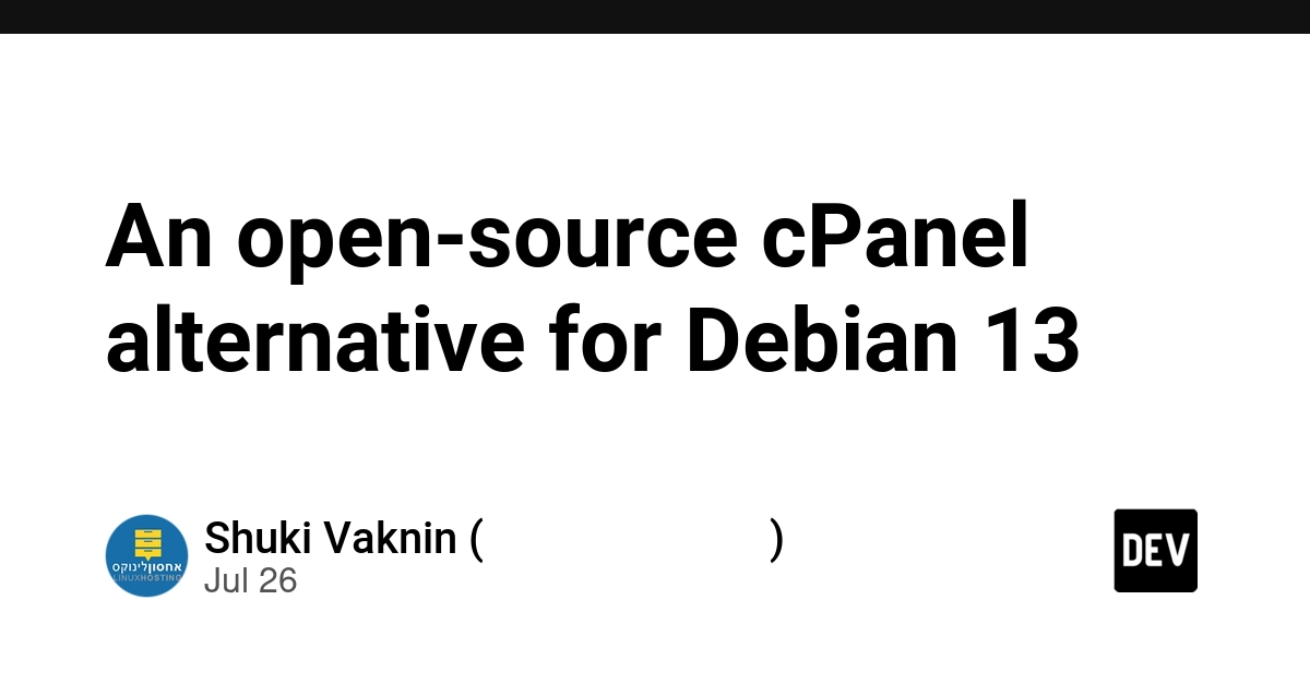 An open-source cPanel alternative for Debian 13