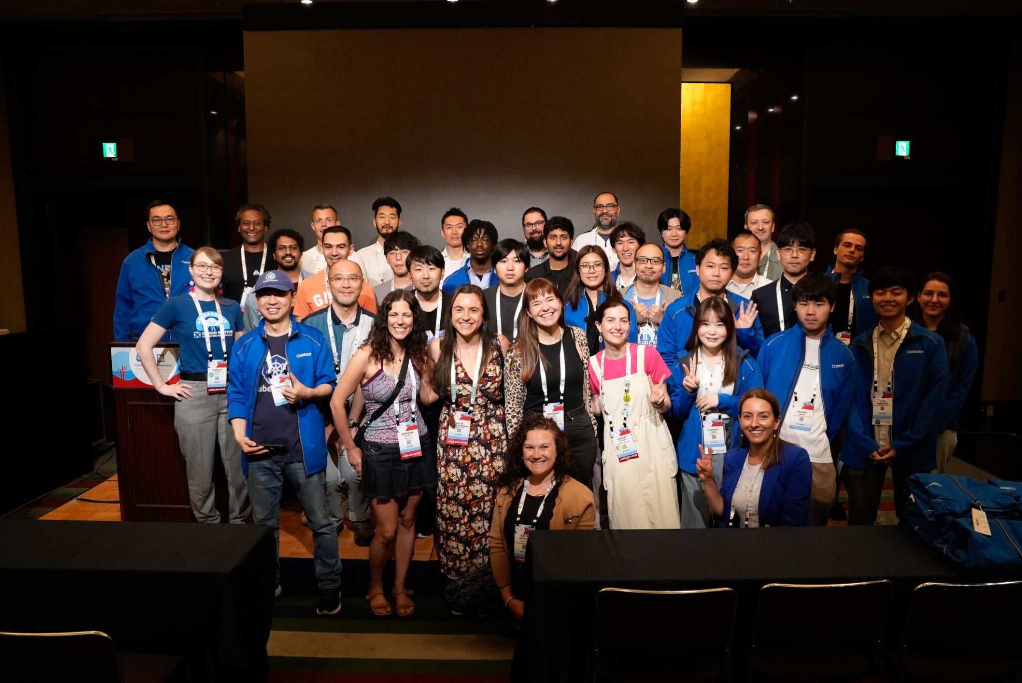 Kubestronauts at a CNCF event