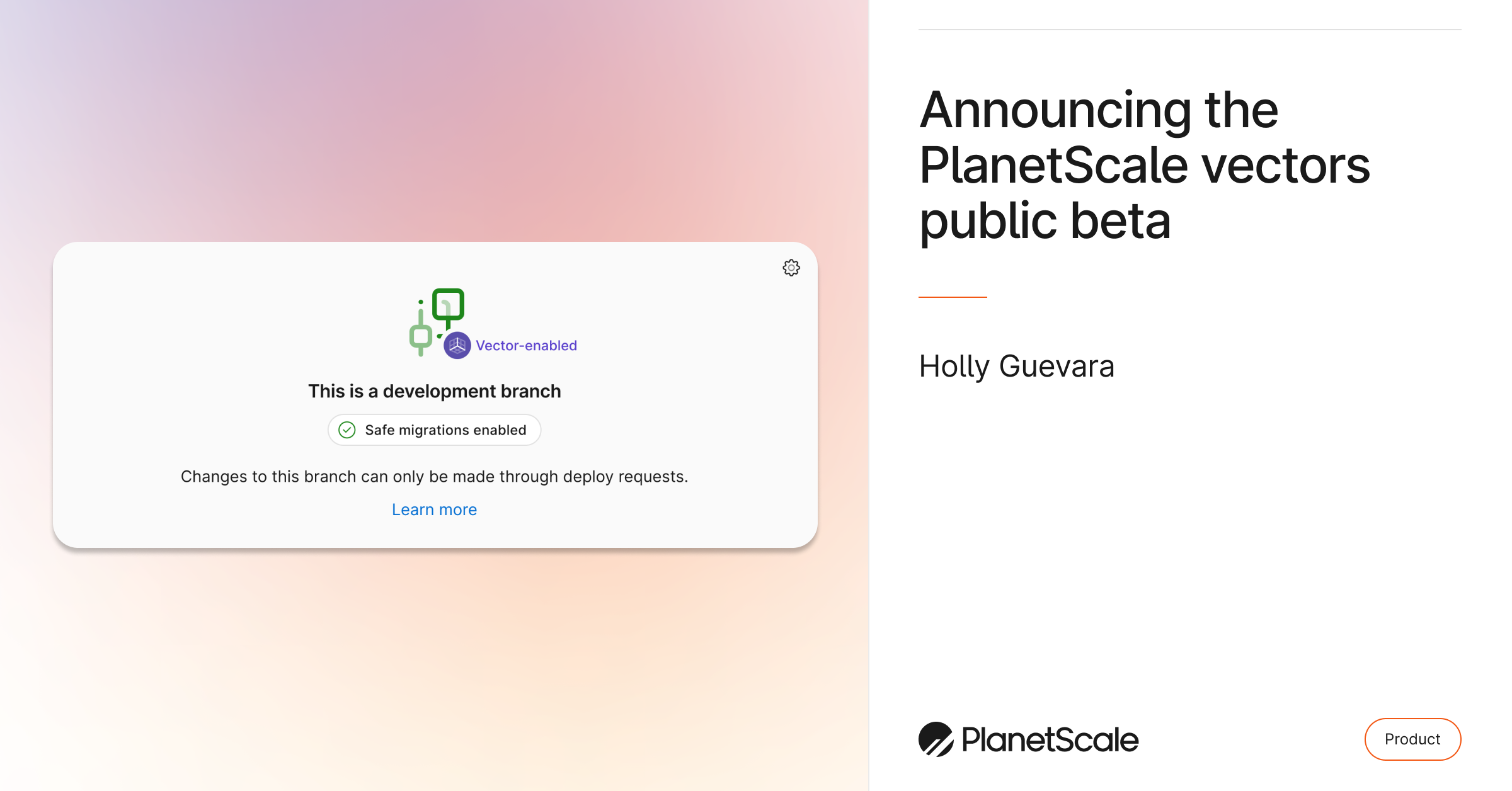 Announcing the PlanetScale vectors public beta