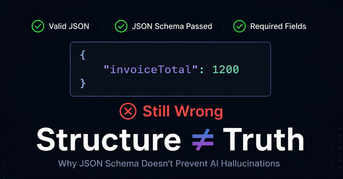 JSON Schema Doesn't Prevent AI Hallucinations (And That's Okay)