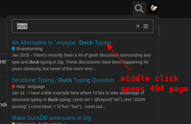 Search result links broken in Firefox
