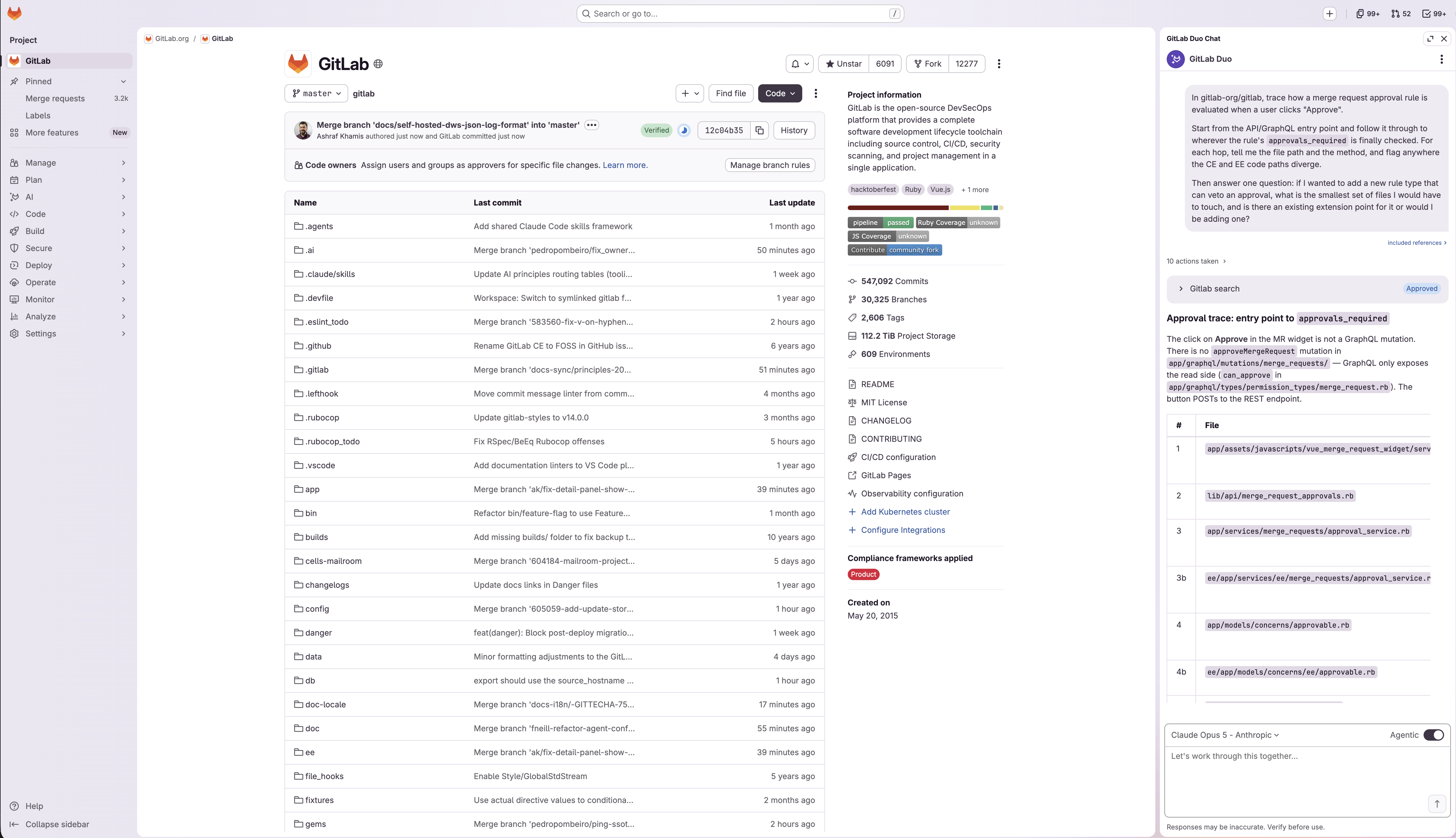Opus 5 on GitLab