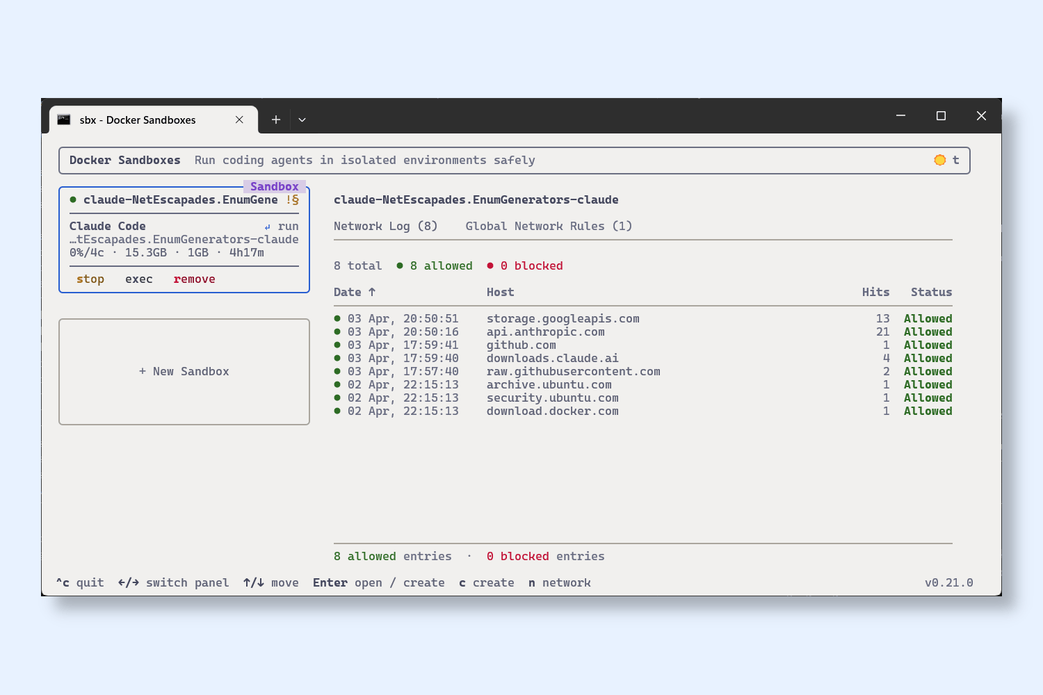 Running AI agents safely in a microVM using docker sandbox