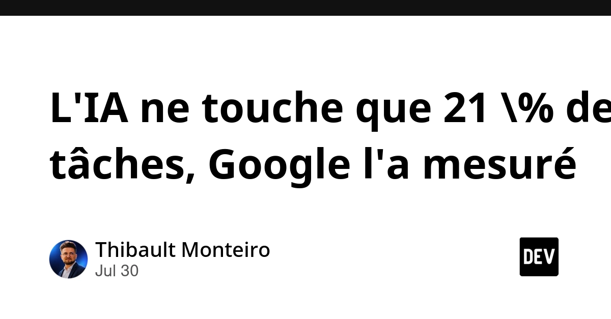 L'IA ne touche que 21 % des tâches, Google l'a mesuré