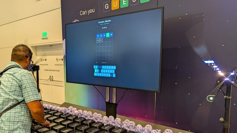 Attendee playing the game