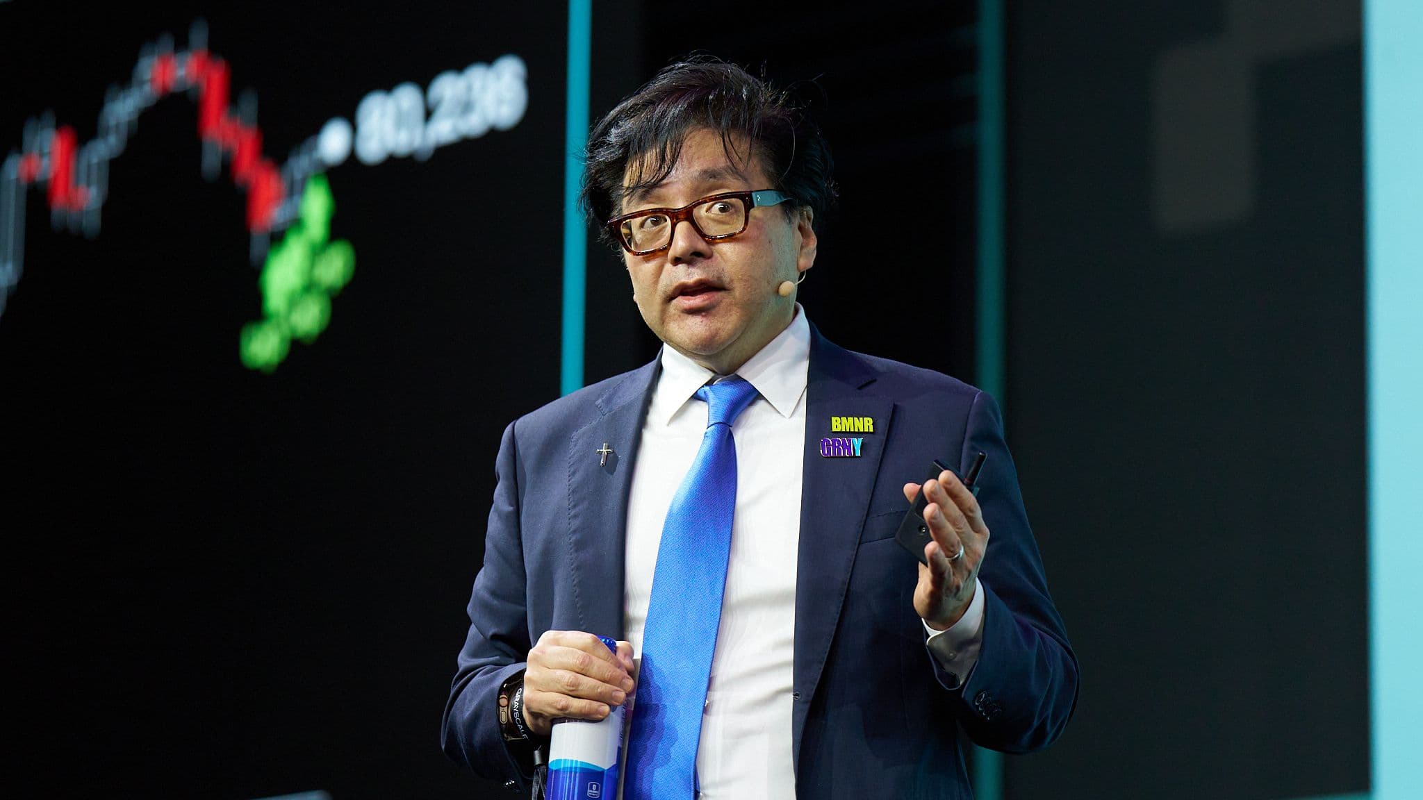 Tom Lee on the Mainstage at Consensus Miami 2026