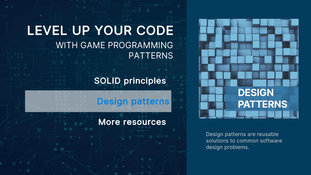 Navigate the menus to the SOLID and design pattern samples.