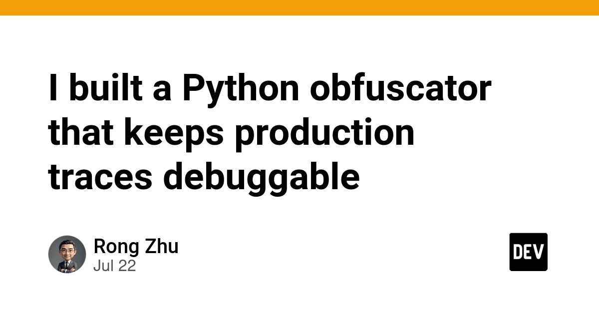 I built a Python obfuscator that keeps production traces debuggable
