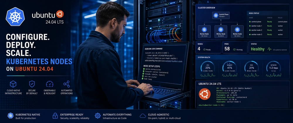 Cover image for Set Up a Kubernetes Node on Ubuntu 24.04 with containerd (the Docker-Compatible Runtime)