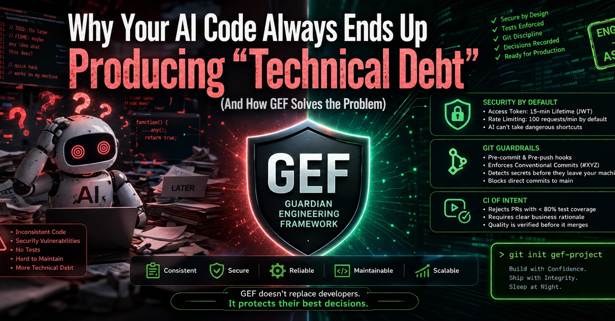 Why your AI code always ends up producing "technical debt" (and how GEF solves the problem)