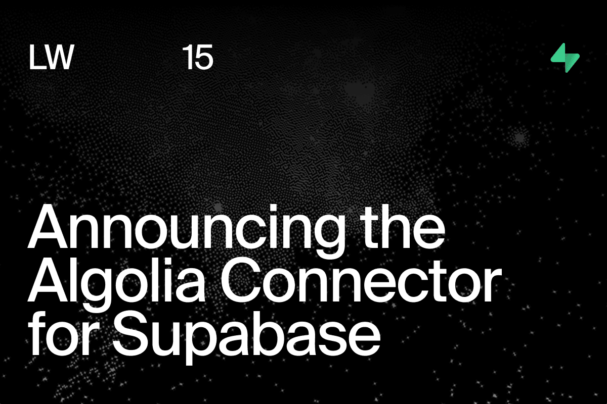 Algolia Connector for Supabase