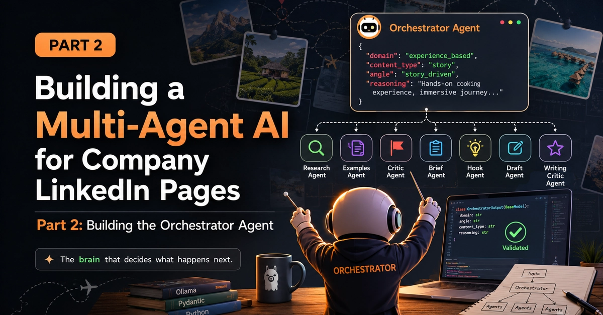 Building a Multi-Agent AI for Company LinkedIn Pages — Part 2: Building the Orchestrator Agent